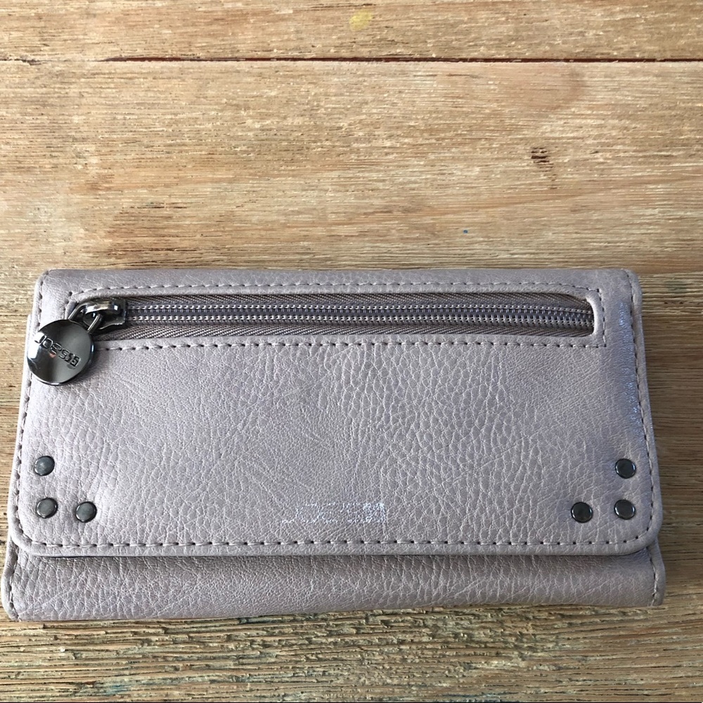 Joes Wallet clutch grey taupe neutral